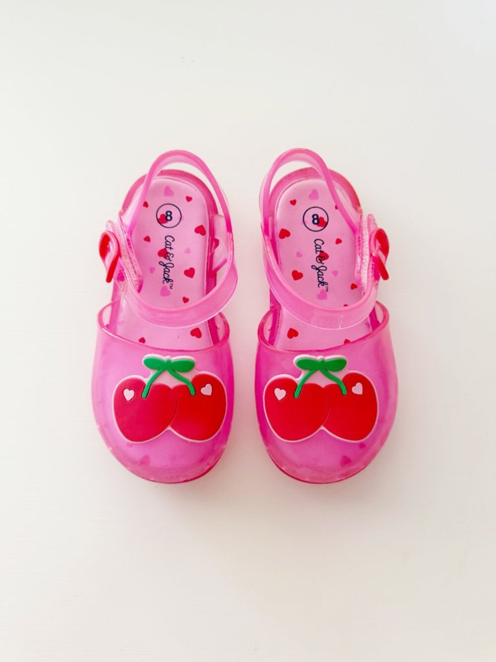 Cat & Jack Cherry Jelly Sandals • Toddler Size 8
